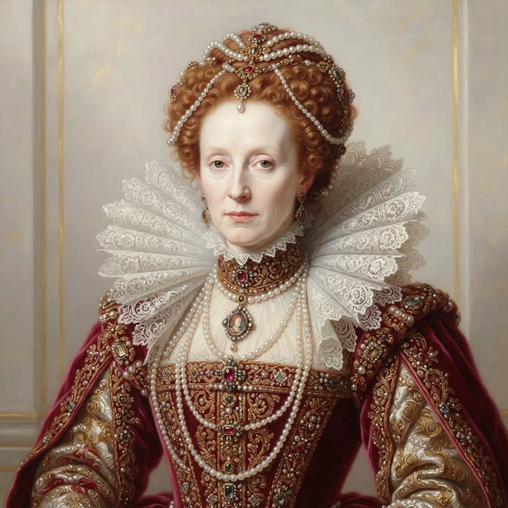 Portrait illustration of Elizabeth the First